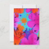 Kleurrijke waterverf bloemen fuchsia oranje bedankkaart (Voorkant)