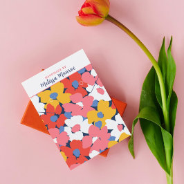 Kleurrijke Waterverf Bloemen Ketting Sieraden Visitekaartje