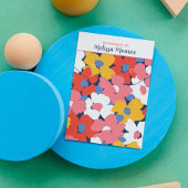 Kleurrijke Waterverf Bloemen Ketting Sieraden Visitekaartje