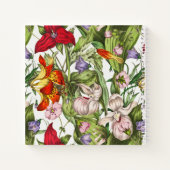 Kleurrijke  Waterverf Bloemen Monogram Notitieboek (Achterkant)