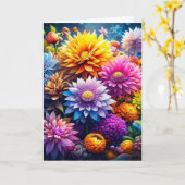 Kleurrijke Waterverf Bloemen Oma's Verjaardag Kaart (Gele Bloem)