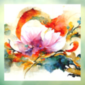 Kleurrijke waterverf bloemen raamsticker (Vel 3)