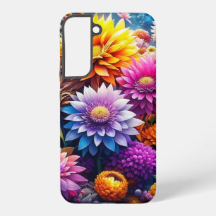 Kleurrijke Waterverf Bloemen   Samsung Galaxy Hoesje