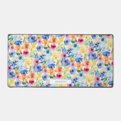 Kleurrijke Waterverf Bloemen Spiraal Bureaumat (Voorkant)