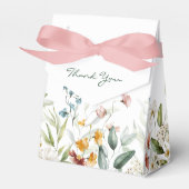 Kleurrijke Waterverf Bloemen Tent Favor Box Bedankdoosjes (Voorkant Zijde)