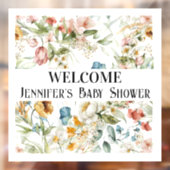 Kleurrijke Waterverf Bloemen Venster Cling Raamsticker (Vel 2)