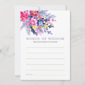 Kleurrijke Waterverf Bloemen Vrijgezellenfeest Adv Kaart (Voorkant)