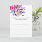 Kleurrijke Waterverf Bloemen Vrijgezellenfeest Adv Kaart (Staand voorkant)