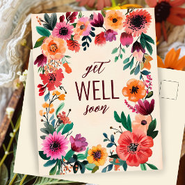 Kleurrijke Waterverf Bloemen  WEL BINNENKORT OP MA Briefkaart