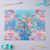 Kleurrijke Waterverf Bloemen Zee Schildpad Decoupa Tissuepapier (Craft)