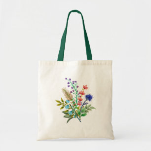 Kleurrijke Waterverf Bloemen Zomer Canvas tas