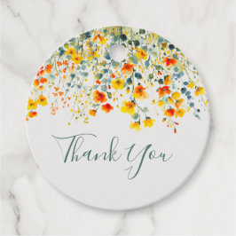 Kleurrijke Waterverf bloemenbruiloft dank u Bedankjes Labels