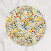 Kleurrijke Waterverf bloemenbruiloft dank u Bedankjes Labels (Achterkant)