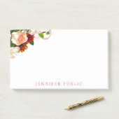 Kleurrijke Waterverf bloemenelegante moderne Sjabl Post-it® Notes (Op bureau)