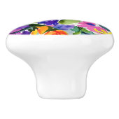 Kleurrijke Waterverf Bloemenkunst Keramische Knop (Zijkant)