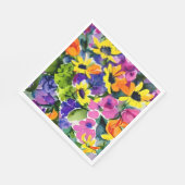Kleurrijke Waterverf Bloemenkunst Servet (Hoek)