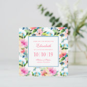 Kleurrijke Waterverf Bloemenpatroon - Bruidsmeisje Kaart (Staand voorkant)