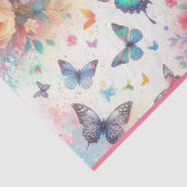 Kleurrijke Waterverf bloemenvlinders Tissuepapier (Detail)