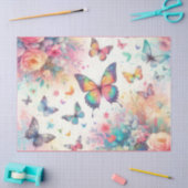 Kleurrijke Waterverf bloemenvlinders Tissuepapier (Craft)