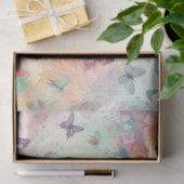 Kleurrijke Waterverf bloemenvlinders Tissuepapier (Geschenk)