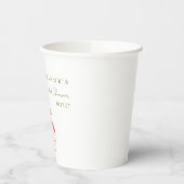 Kleurrijke Waterverf Bloemige Bruiloftsbubbels Papieren Bekers (Links)