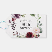 Kleurrijke Waterverf Bloemige Elegante Dank Je Cadeaulabel (Achterkant Horizontaal)