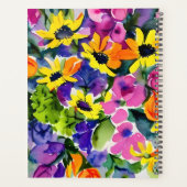 Kleurrijke Waterverf Bloemkunst Planner (Achterkant)