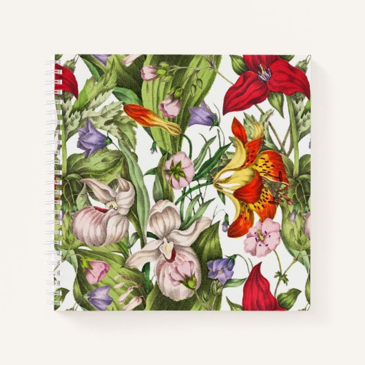 Kleurrijke  Waterverf bloemmotief Notitieboek (Voorkant)