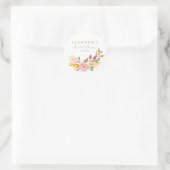 Kleurrijke Waterverf Bloemrijke Bruiloft Bubbels F Ronde Sticker (Tas)