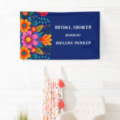 Kleurrijke Waterverf Bloemrijke Fiesta Bruiloftsfe Spandoek (Insitu)