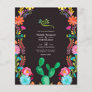 Kleurrijke Waterverf Bloemrijke Mexicaanse Feest H Flyer