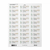 Kleurrijke Waterverf Bloemvlinder Etiket (Full Sheet)