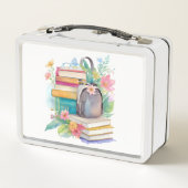 Kleurrijke Waterverf boeken en rugzak (Achterkant)