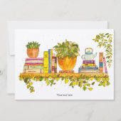 Kleurrijke Waterverf boekenplank Kaart (Voorkant)