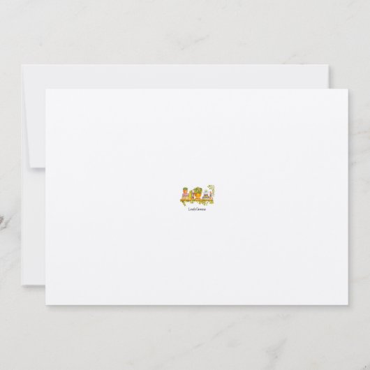 Kleurrijke Waterverf boekenplank Kaart (Achterkant)