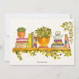 Kleurrijke Waterverf boekenplank Kaart