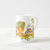 Kleurrijke Waterverf boekenplank Porselein Kop (Voorkant rechts)