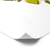 Kleurrijke Waterverf boekenplank Poster (Hoek)