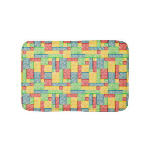 Kleurrijke Waterverf bouwstenen Badmat
