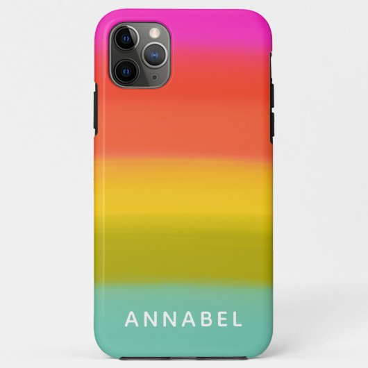 Kleurrijke Waterverf Bright regenboogstrips Naam Case-Mate iPhone Case (Achterkant)