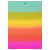 Kleurrijke Waterverf Bright regenboogstrips Naam Klembord (Achterkant)