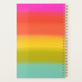 Kleurrijke Waterverf Bright regenboogstrips Naam Planner (Achterkant)