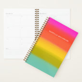 Kleurrijke Waterverf Bright regenboogstrips Naam Planner (Display)