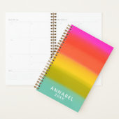 Kleurrijke Waterverf Bright regenboogstrips Naam Planner (Display)