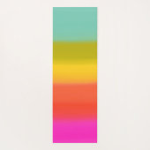 Kleurrijke Waterverf Bright regenboogstrips Naam Yogamat (Achterkant)