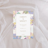 Kleurrijke Waterverf bruiloft Kaart