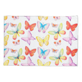 Kleurrijke Waterverf Butterfly - Gepersonaliseerd Kussensloop (Achterkant)