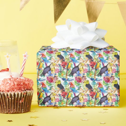 Kleurrijke Waterverf Cadeaupapier (Verjaardagsfeest)