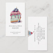 Kleurrijke Waterverf Cake Baker Pastry Chef Visitekaartje (Voorkant / Achterkant)