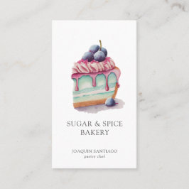 Kleurrijke Waterverf Cake Baker Pastry Chef Visitekaartje